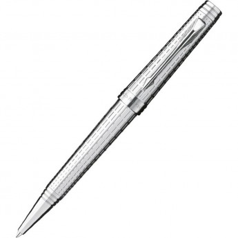 Ручка шариковая PARKER PREMIER DELUXE CHISELLING СЕРЕБРО, М
